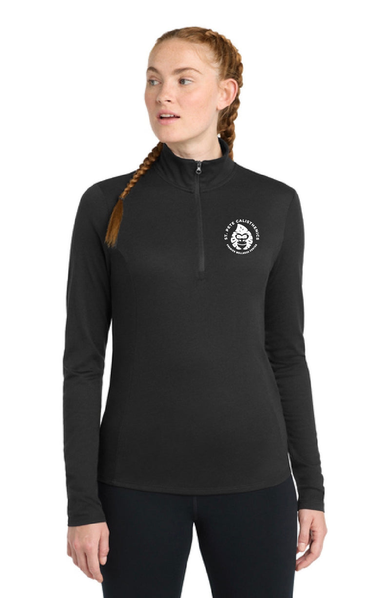 St. Pete Cali - 1/4 Zip Black Long Sleeve Pullover